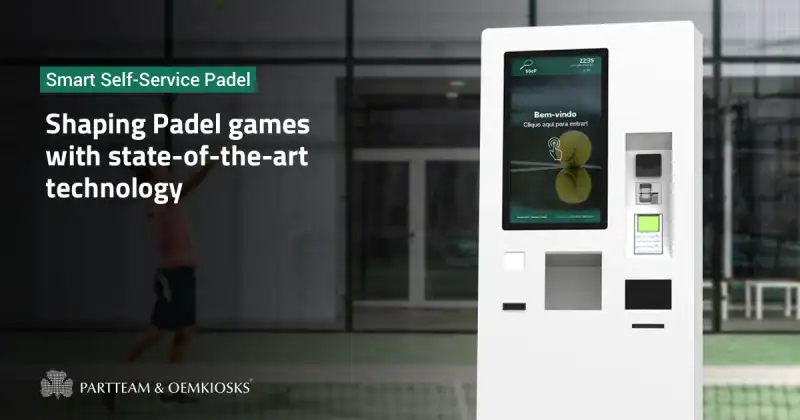 Voll ausgestattetes Padel Club Interieur mit Vending-Bereich und Smart-Beleuchtung