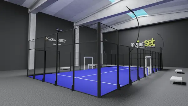 V-Pro Classic padel teren – detalj konstrukcije s žičanom ogradom
