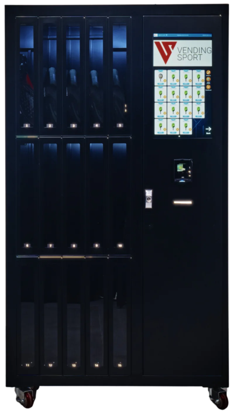 VendBox 15 — Locker-System für Padel-Schläger
